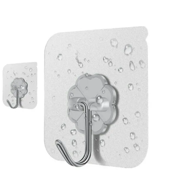 Seamless Hook, Adhesive Hook Without Nails Transparent Wall Hook