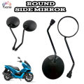 Honda TMX Alpha 125 Circle Long Stem Motorcycle Side Mirror. 