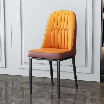 Dining Chair Leather Chair Flannel Living Room Home Dining Chair Modern Hotel Chair（available in Multiple Colors）