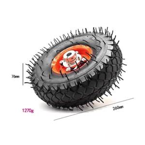 btnx 260mm Large Pneumatic Tire - 10" Smart Car Chassis Wheel with Clamp Coupler 2B5Z7