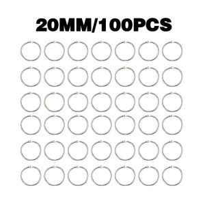 20mm 30mm  Binder Ring Besi Ring Buku Sampel Buka Tutup Bahan Logam Galvanis 100 Buah