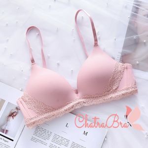 Áo lót cúp trơn không gọng bảng viền ren tinh tế