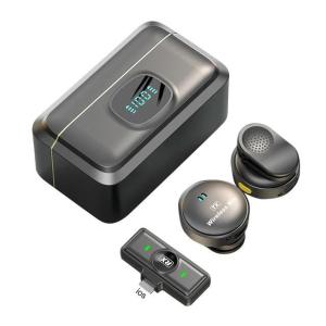 Professional Wireless Microphone Magnetic Lavalier Microphone Noise Cancellation With Charging Case for Mobile Phone Live StreamingRecording Video