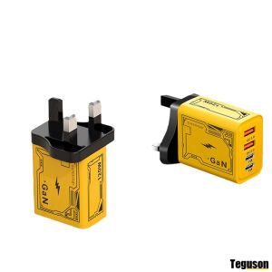 【Teguson】120W USB Charger QC 3.0 Fast Charge Quick Wall Charger Adapter 4 Port Plug for iPhone 16 Pro Max 15 iPad Samsung