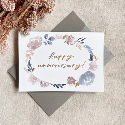 Happy Anniversary | Gold-foiled Card