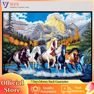 【Flagship】11CT DIY Horse Pattern Cross Stitch Kits Stamped Full Embroidery Decorative Set