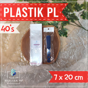 Plastik Display 7x20 Cm Tebal 40 mic isi 100 lembar / Plastik Perlize / Plastik Gantung Untuk Kemasan Aksesoris & Snack