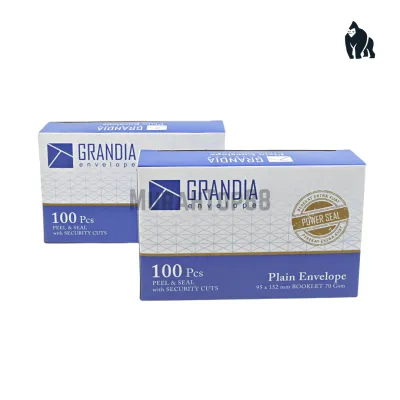Amplop Grandia 104 Putih Polos isi 100 Pcs Ukuran 95 x 152 mm Booklet 70 Gsm