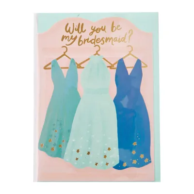 Raspberry Blossom Will You Be My Bridesmaid? Bridesmaid Dresses Card