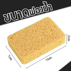 ฟองน้ำล้างแก้ว 🧽ทำจากเยื่อไม้ หนา: 2 ซม. เนื้อนุ่มฟองเยอะ ขจัดคราบได้หมดจด☁️ ไม่เป็นรอย✨