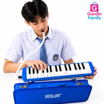 Pianika Excellent Biru Pro Premium Melodica 32 Tuts Hard Cover Box – Suara Jernih & Elegan
