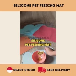 [SG] Non-SlipFeeding Mat for Dogs & Cats    Silicone & PVC    Waterproof Bowl Mat    Easy Clean