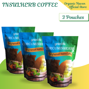 CURCUMINHERBS [3 Pouch] 100% Organic Turmeric Curcumin Herb Coffee Natural for Arthritis Gout Joint Pain High Antioxidant Capacity Helps Alzheimers Disease Heart Problem Uric Acid Bioactive Compounds Boost Brain-Derived Neurotrophic Curcumin Elixir