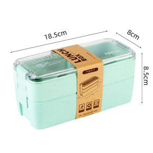 2-3Layer Lunch Box Wheat Straw Bento Boxes Microwave Dinnerware Food Storage Container Lunchbox