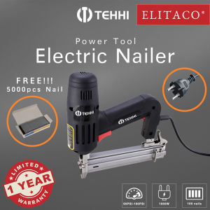 ELITACO Tehhi Electric Nailer Tacker Nail Gun 422J 1022J F30 Stapler 1800w Woodworking Furniture Woodwork Tool