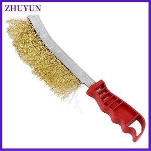 ZHUYUN Multifunctional Wire Brush Copper Plated Stainless Steel Brush Cleaning Brush Metal Rust Removal Brush For Cleaning BBQ Grill