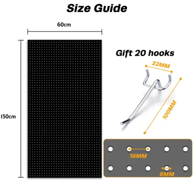 Pegboard Organizer papan lubang logam Wall Shelf Organizer Hanger Board Mounted Storage Rack Display Board洞洞板