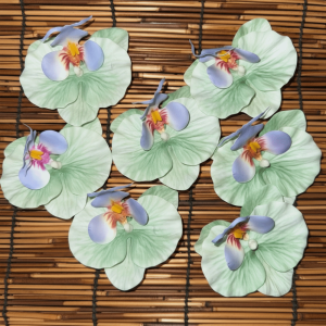 BENYTRO 6pcs DIY Crafts Simulation Butterfly Orchid 9cm Silk Fake Flower Head Artificial Flower Butterfly Orchid Flower Head Hair Clips/Boutonniere/Cake Decoration