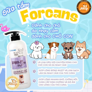 tổng hợp Dầu tắm gội xả hãng FORCAN dành cho chó mèo ( Lông xoăn da nhạy cảmlông trắng xoăn trắngBaby Powder ) - T3