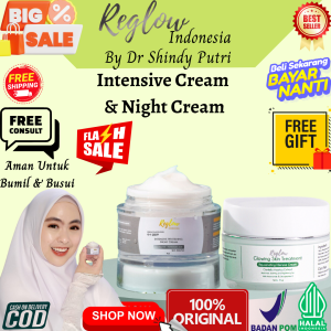 REGLOW Glowing Skin Treatment Intensive Cream With Night Cream ( Krim Malam ) Original By Dr Shindy Putri Official Store Resmi BPOM | Halal MUI | Aman BUMIL BUSUI | Mencerahkan | Jerawat | Flek | Kusam | Berminyak | Beruntusan | Pekanbaru Riau Tangerang