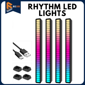 BIZLAB RGB Rechargeable Sound Control Light Voice Activated Pickup Music Rhythm Lights LED Ambient Light