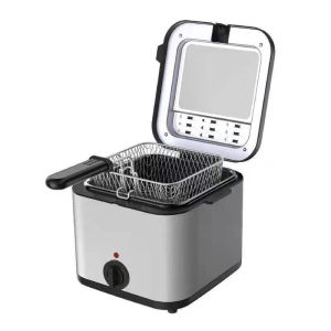 [SG Ready Stock] Electric fryer Stainless steel fryer basket 2.5 L Three-layer anti-scald design Easily make delicious food