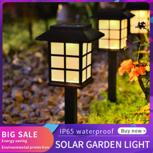 Solar Gate Pillar Light LED 4 Tricolor Outdoor Lamp Waterproof IP65 Gate Wall Lights Window pillar headlight Lampu Pagar Holder Outdoor Pillar Lights Automatic Remote control Sensor Warm White Post Lights Fence Post Garden lights
