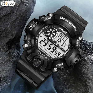 Hoyee Leisure Sports Electronic Watch Clear and Wear-resistant Organic Glass Surface for Valentines Day Christmas Gift Waterproof Digital Watch LED Electronic Wristwatch Student Wrist Watch Sports Fashion Student Trend Casual Watch