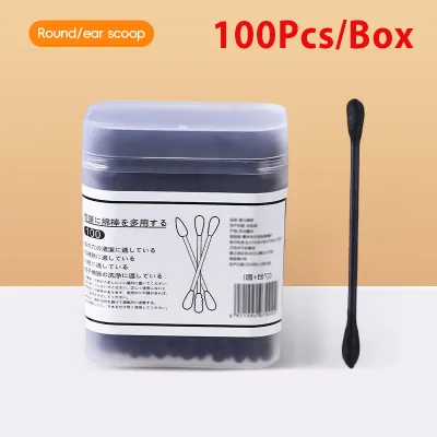 100/200 Pcs Double Screw Cotton Swab Safety Soft Cotton Buds Clean Ears Sticks Baby Swab 双头棉签