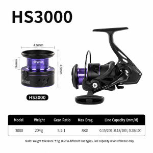 Spinning Fishing Reel Metal Spool Handle Deep Spool Lure Reel for Sea Rod Saltwater Freshwater Fishing