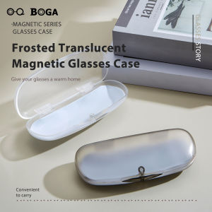 OQ BOGA Translucent Plastic Hard Shell Portable Eyewear Cases Random Color Magnetic Attraction Sunglasses Glasses Protective Box