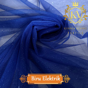 Kain Tile Tulle Tila Gliter Korea 150cm Bahan Rok Dress Gaun Kebaya 0.5 Meteran Lebar 150cm