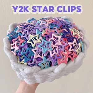 10 Pcs Korean Colorful Y2k Star Hair Clip Set Women Bangs Clip Girl Cute Hairpins Hair Accessories