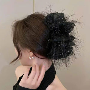 Kẹp tóc nơ Doudou Cặp tóc nữ Kẹp càng cua lớn Kẹp tóc hình nơ Kẹp tóc voan tiểu thư Hàn Quốc ZJ165