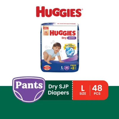 HUGGIES Dry Super Jumbo Pack Diapers - Pants (S64s / M58s / L48s / XL40s / XXL34s)