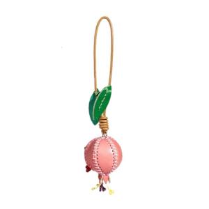 Unique Pomegranate Leather Hanging Decoration Natural Leather Pomegranate Hanging Ornament for Home Car and Bag Use