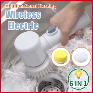 Multifunctional Electric Cleaning Brush Magic Brush Electric Cordless Cleaning Spin Scrubber Brush Polisher Sponge