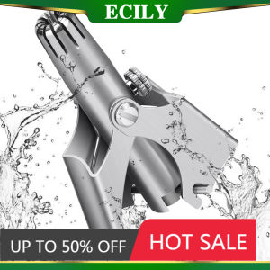 ECILY 1set Mens Nose Hair Trimmer Stainless Steel Manual Trimmer Suitable For Nose Hair Razor Washable Portable Nose Hair Trimmer
