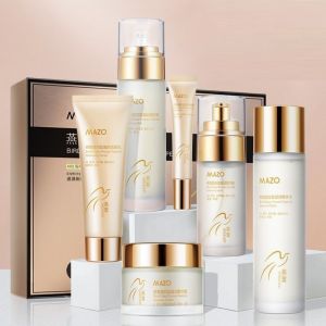 CHLOCH Collagen Peptide MAZO Skin Care Set Peptide Moisturizing Birds Nest Collagen Moisturizing Face Cream Brightening Eye Cream Hydrating Facial Care Kit Facial Care