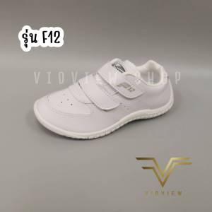 VIDVIEW !!ลดสนั่น!! รองเท้าผ้าใบสีขาว Breaker F13 และ F12 นักเรียน รองเท้าผ้าใบสีขาว แปะเทป