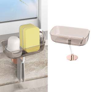 ที่วางสบู่ วางฟองล้างจาน ใช้ในห้องครัว ห้องน้ำ ชั้นวางระบายน้ำ ไร้รูพรุน ปรับมุมได้ มัลติฟังก์ชั่สก์ติดผนัง เดสก์ทอป