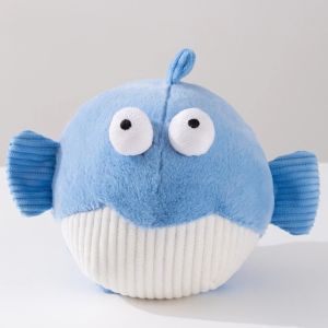 OUTOPEN Fluffy Dog Plush Toy Rechargeable Bite Resistant Interactive Plush Toy Pet Vocal Toy Soft Teeth Grinding Toys Relieve Boredom