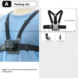 6PCS Chest Strap Tali Dada Handphone & Mount Kamera Body Belt Holder HP Clip Clamp Smartphone Universal