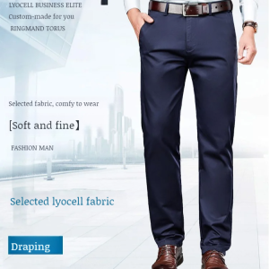 Pants Smooth Business Pants Fine Dense Alignment Abrasion Resistance Soft and Warm Middle-aged and Old People