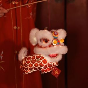 OKDEALS01 Year of The Horse Lion Dance Lantern Handmade Chinese Style DIY Material Package Hanfu Accessories Traditional New Year Lantern Chinese New Year