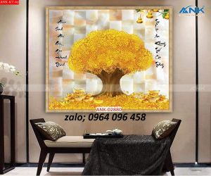 Tranh gạch 3d phong thủy phòng khách - 0999CP