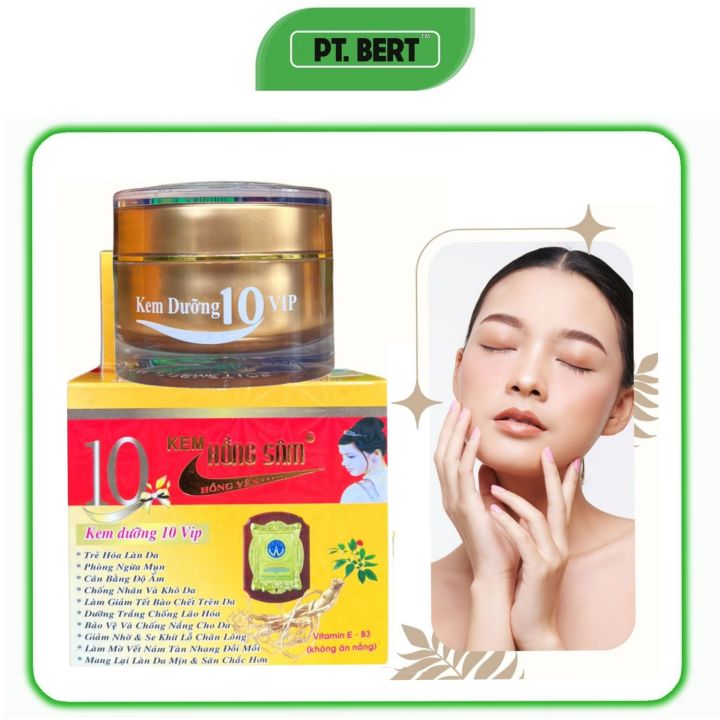 Kem Dưỡng Da Trắng Sáng Hồng Sâm VIP 10 Tác Dụng Trọng Lượng 30g ...