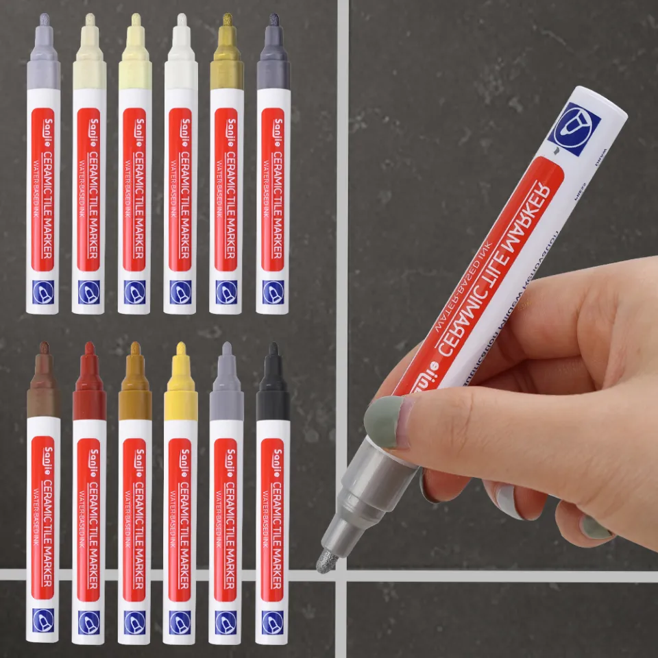 YESPERY 12Color Waterproof Tile Gap Repair Pen Odorless White Tile
