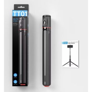 ไม้เซลฟี่ ขาตั้งกล้องสําหรับเดินทางสําหรับโทรศัพท์มือถือพร้อมรีโมทคอนโทรลและที่วางโทรศัพท์อัตโนมัติป๊อปเปิดขาตั้งกล้องที่มั่นคงสําหรับการบันทึกวิดีโอ/ภาพสด