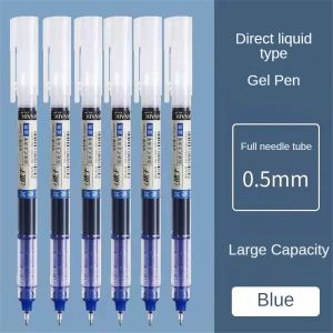 YILQQPER 1/3/5 unit dakwat warna biru Pen 0.5 MM penulisan lancar cepat penghantaran cecair Gel Pen untuk semua kulit